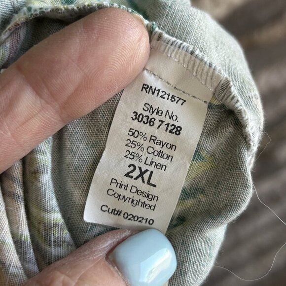 Kahala 1936 Avi Kiraty Print Collection Hawaiian  Linen Blend Shirt Size 2XL - Picture 11 of 11